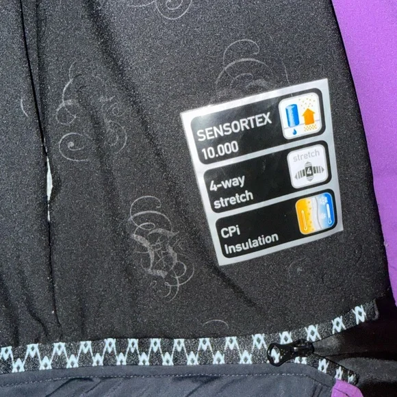 Völkl Women’s Ski Snowboard Winter Sport Jacket Purple Sensortex 10K Size 10
